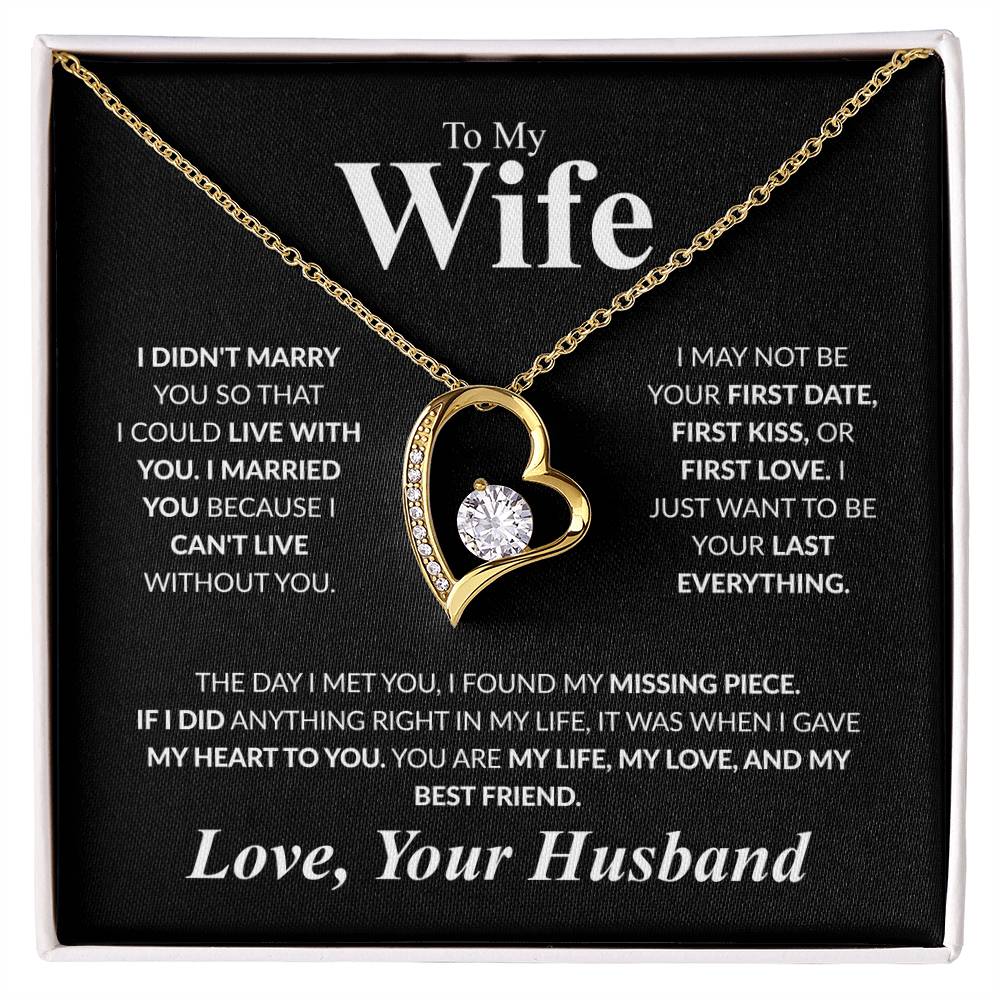 To My Wife Forever Love Necklace
