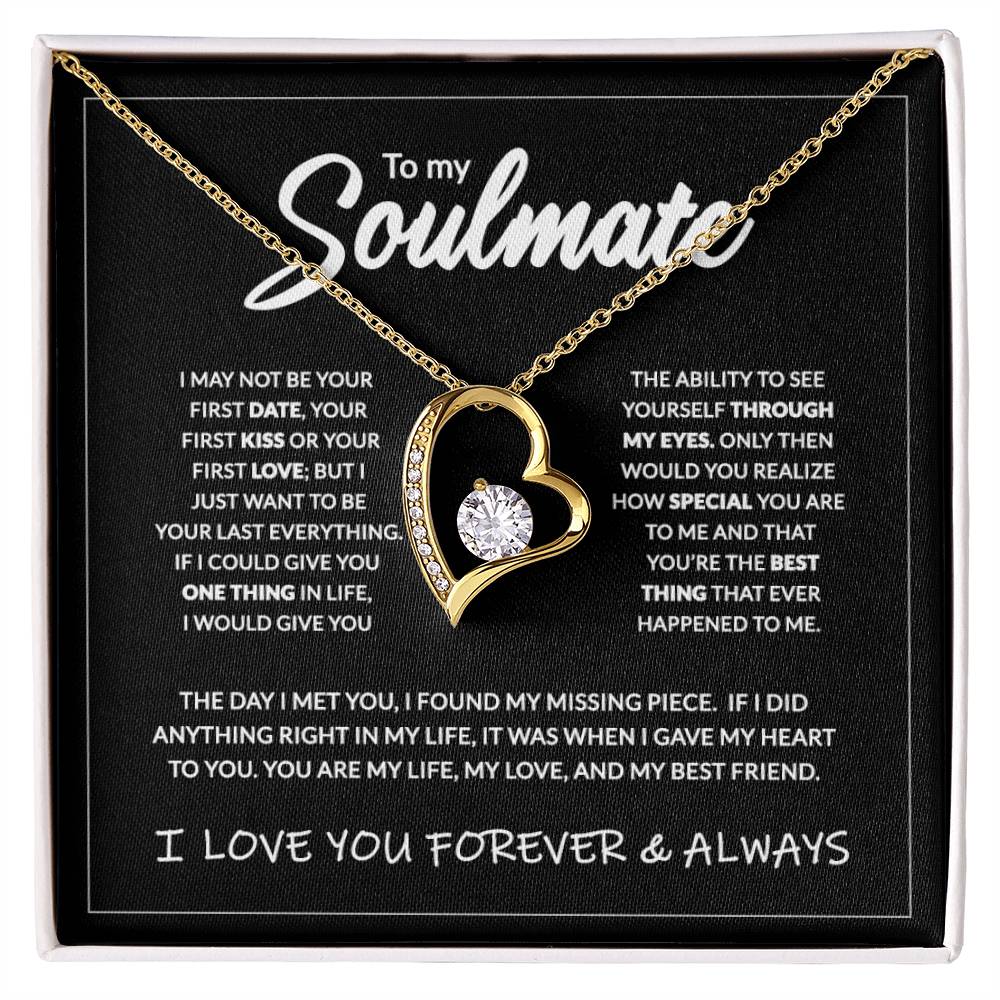 To My Soulmate - 14K Forever Necklace Forever Love Necklace