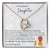 To My Daughter,  I'M Proud To Be Your Father Forever Love Necklace