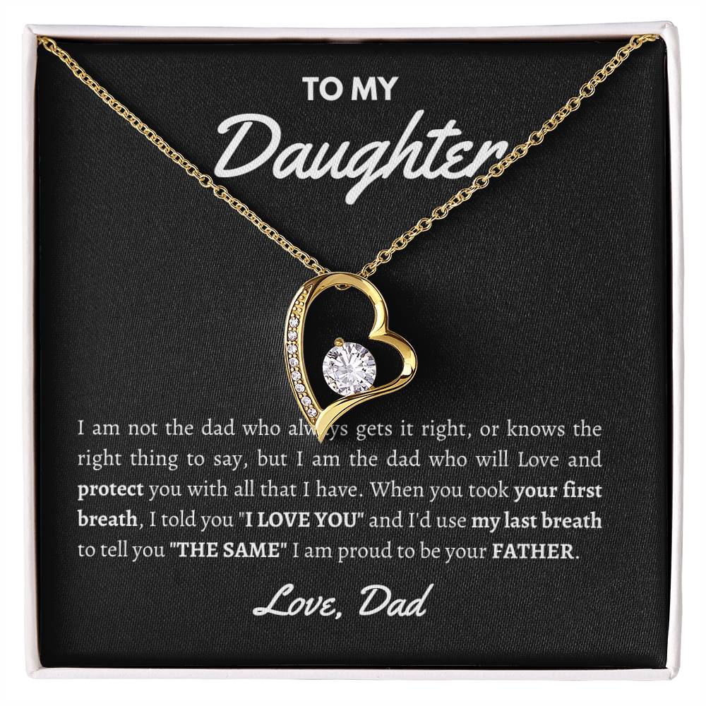 Xmas Love Necklace Gift From Dad - Show Her Your Love With This Unique Father-Daughter Jewelry For Birthday 2 Forever Love Necklace