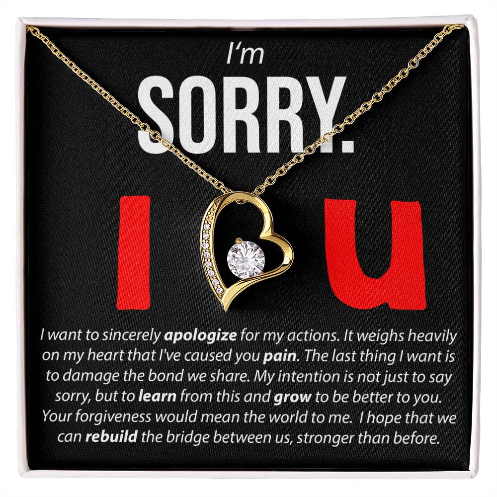 I'M Sorry. I Love You - Forever Love Necklace Forever Love Necklace
