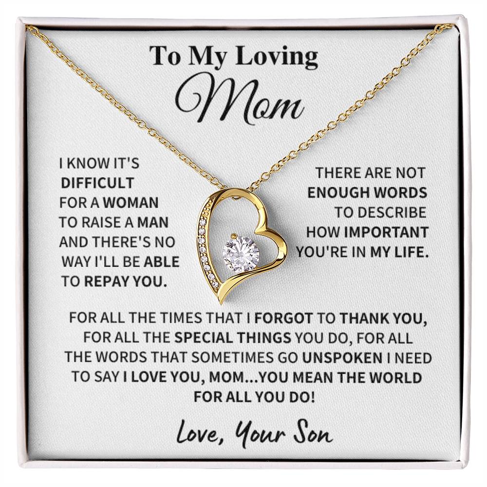 Loving Mom Gift Forever Love Necklace