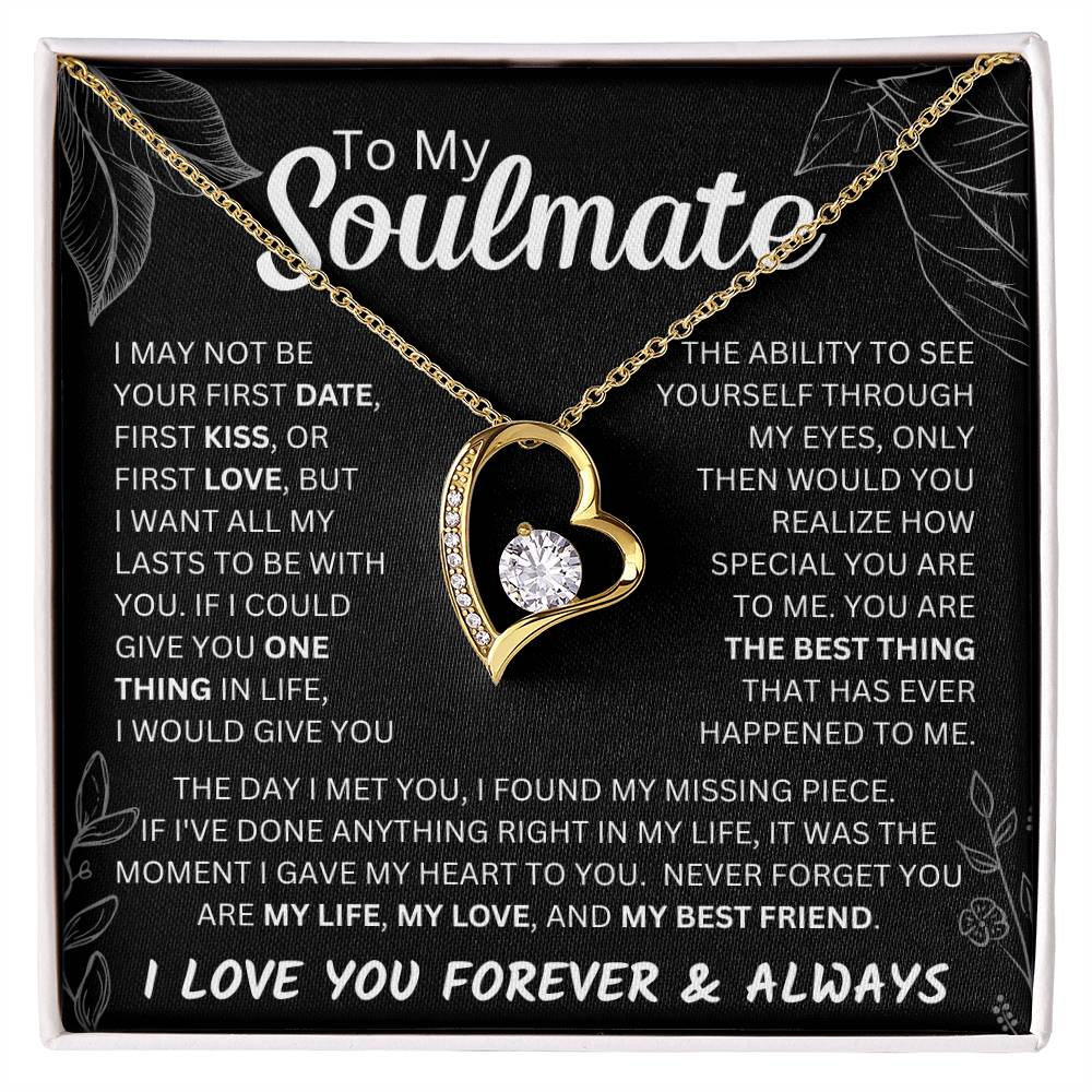 To My Soulmate  Forever & Always Forever Love Necklace