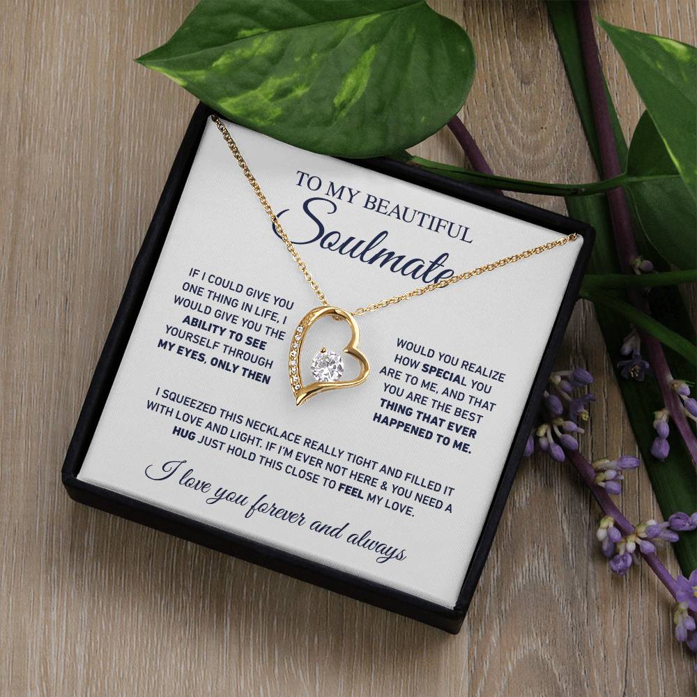To My Beautiful Soulmate Necklace Forever Love Necklace