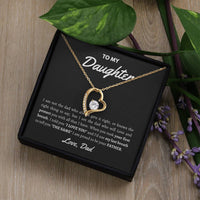 Xmas Love Necklace Gift From Dad - Show Her Your Love With This Unique Father-Daughter Jewelry For Birthday 2 Forever Love Necklace