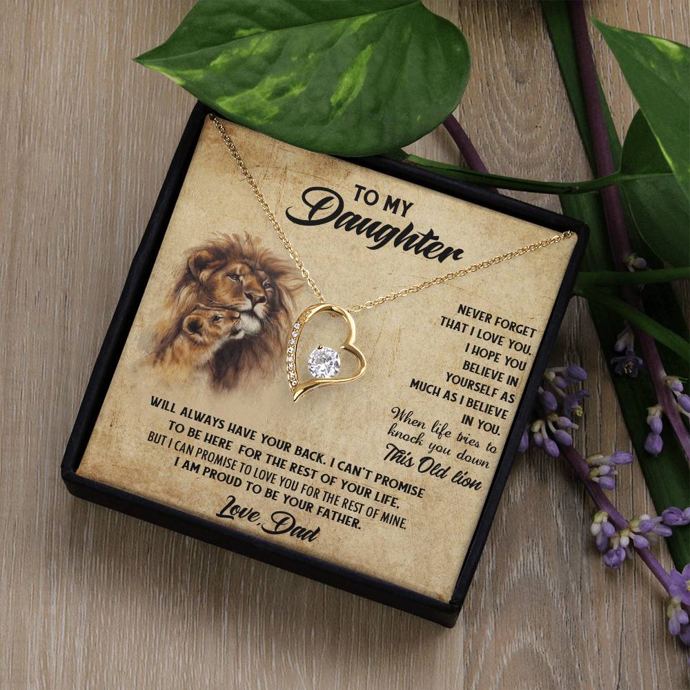 To My Daughter Necklace  Father Daughter Necklace  Father To Daughter Christmas Gift From Dad  Bonus Daughter Necklace Gifts From Dad Forever Love Necklace