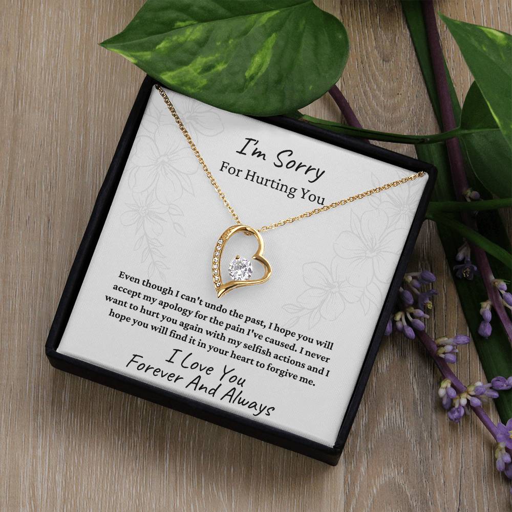 I'M Sorry For Hurting You Flower  Forever Love Necklace Forever Love Necklace