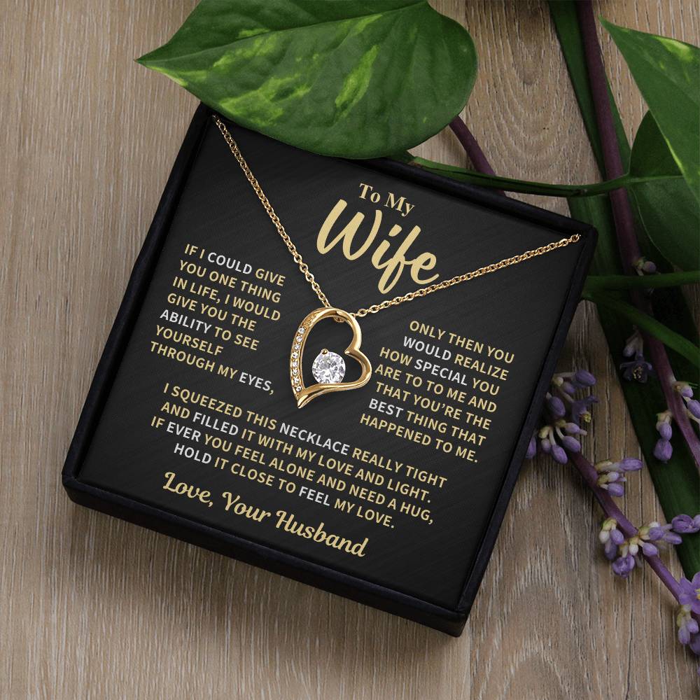 Wife Gift, Love And Light Forever Love Necklace Forever Love Necklace