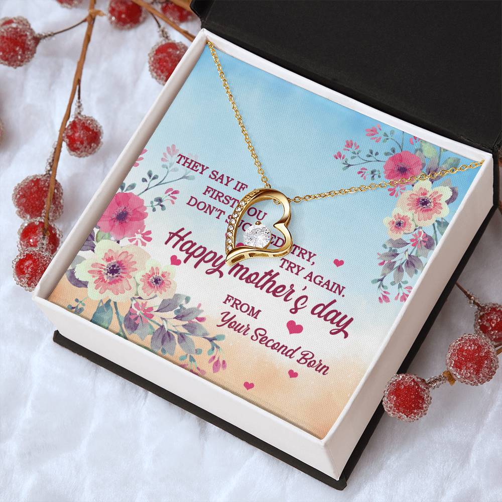 Happy Mother's Day Necklace From Second Born Forever Love Necklace