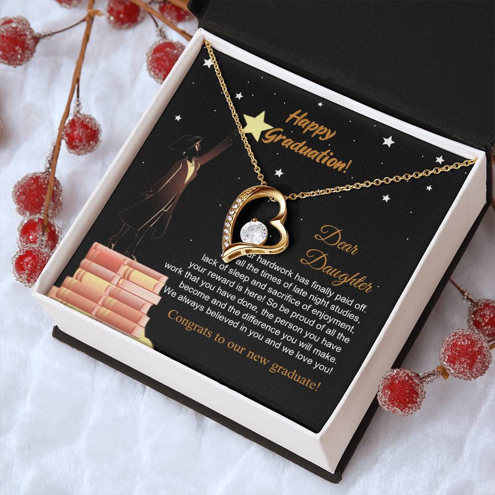 Class Of 2022 Graduation Necklace For Her Parents To Daughter Gift Congratulation Gift To Daughter Daughters Birthday Unique Grown Up Daughter Forever Love Necklace