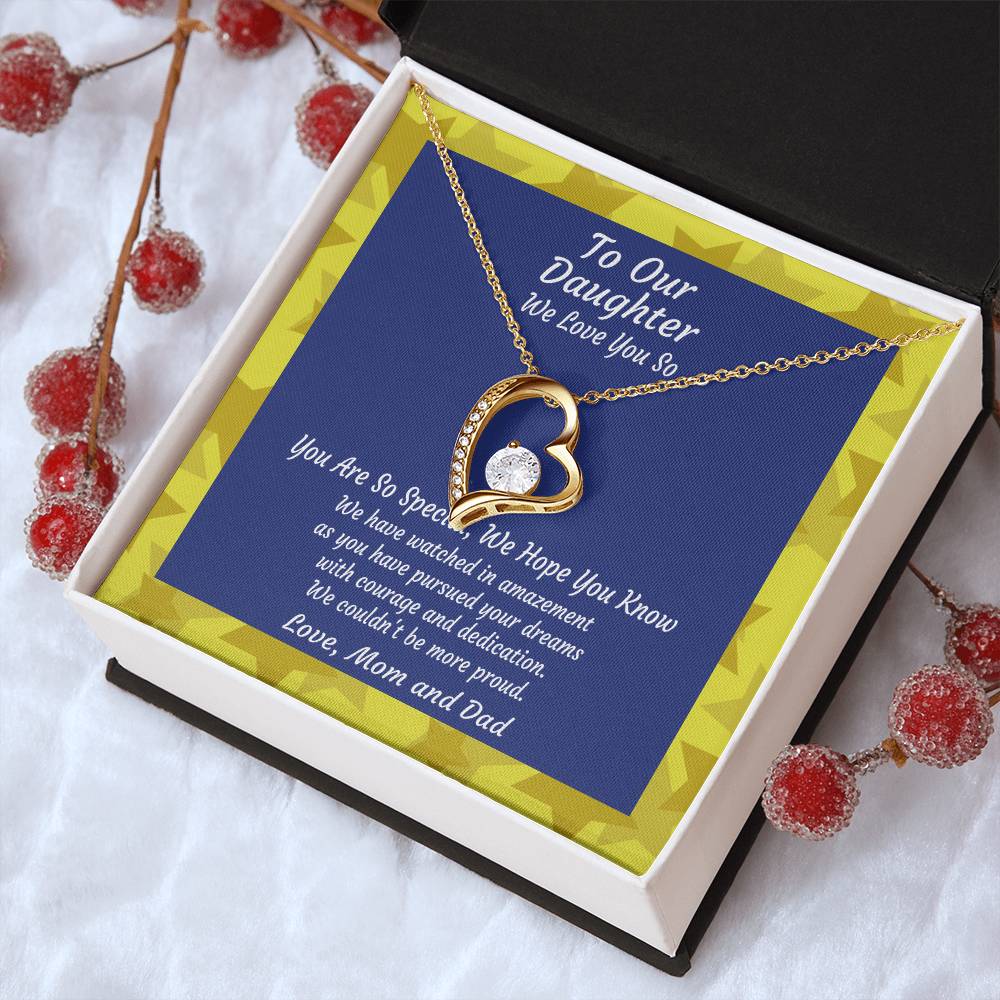 Daughter Graduation Necklace From Mom And Dad Graduation Gift For Daughter Graduation Present Jewelry Daughter Proud Of D Forever Love Necklace