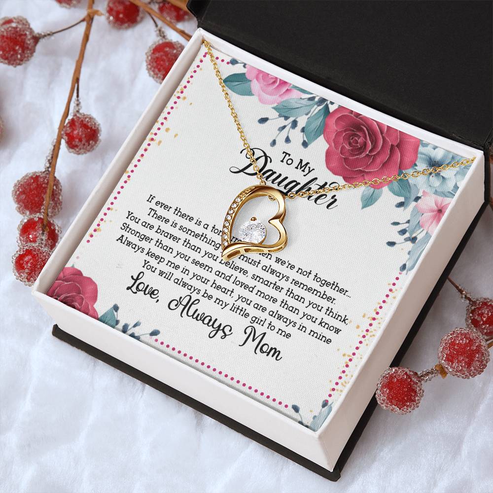 To My Daughter From Mom Daughter Birthday Gift Christmas Gift For Daughter Anniversary Gift Mothers Day Gifts Gift For Daughter From Dad Forever Love Necklace