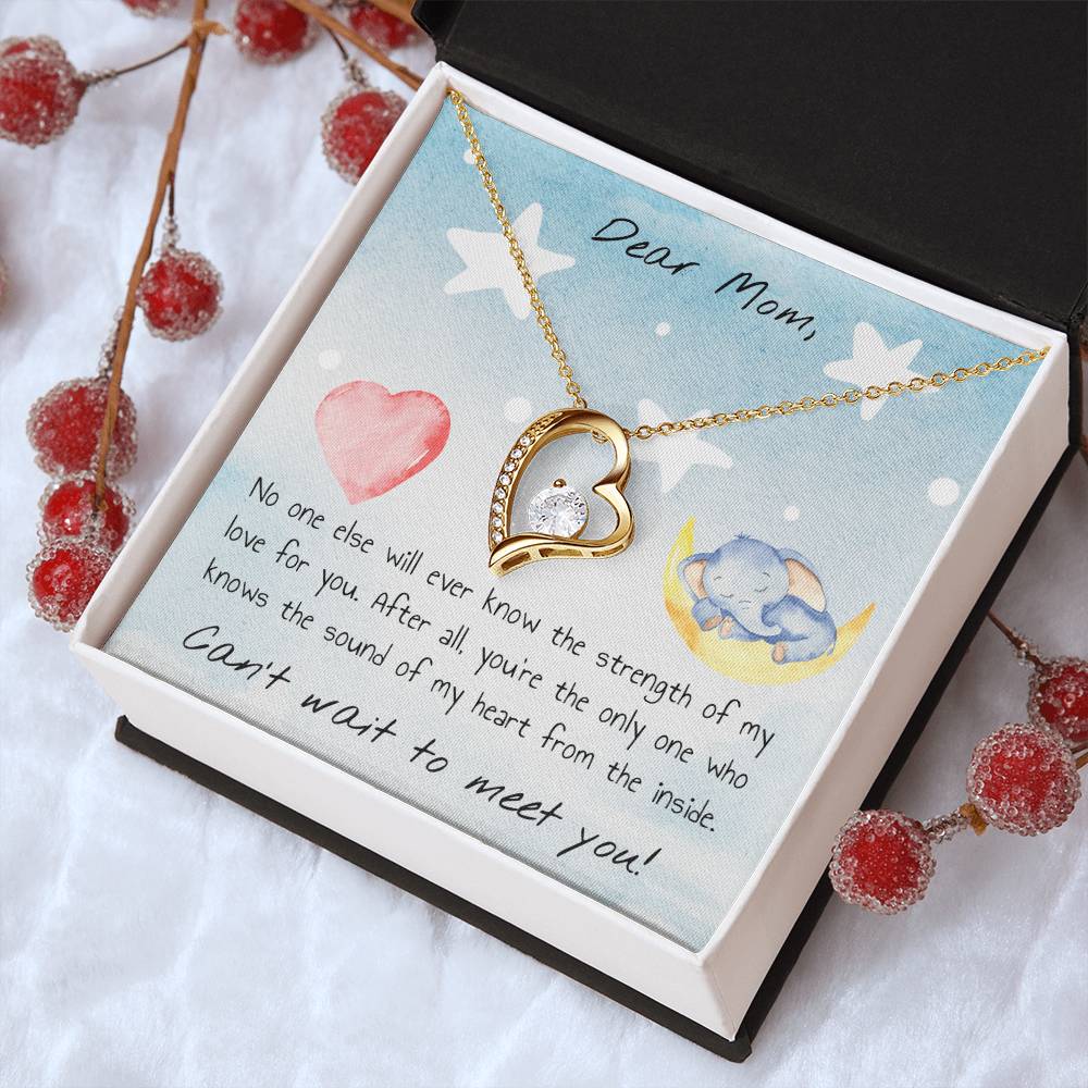 Dear Mom Can't Wait To Meet You! Forever Love Necklace