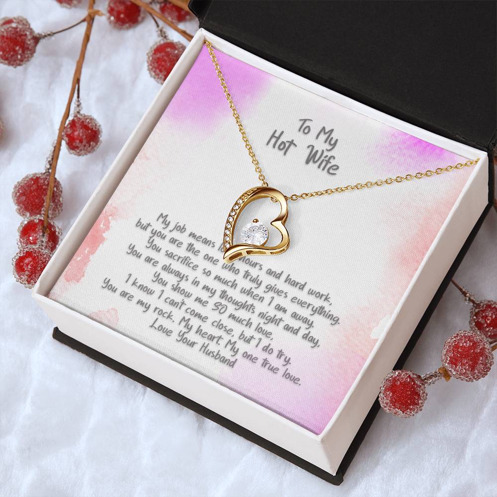 My Hot Wife You Show Me Love From Husband Heart Necklace Forever Love Necklace