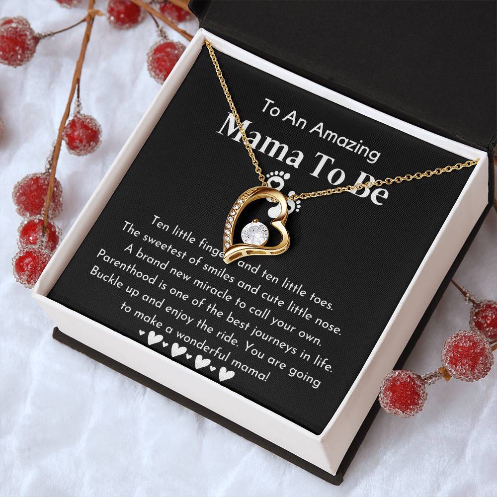 To An Amazing Mama To Be Pregnancy Gift For Friend Gift For First Time Mom Pregnancy Gift For Best Friend Gift For Mom To Be Necklace Forever Love Necklace