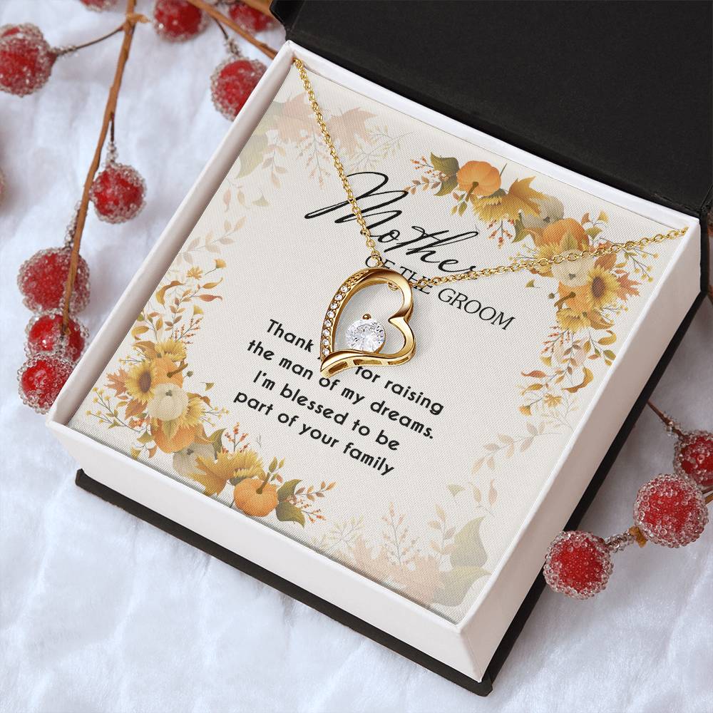 Gift For Mother Of The Groom Thank You Forever Love Necklace