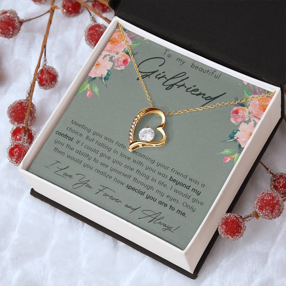 To My Girlfriend - Love You Forever & Always Necklace Forever Love Necklace