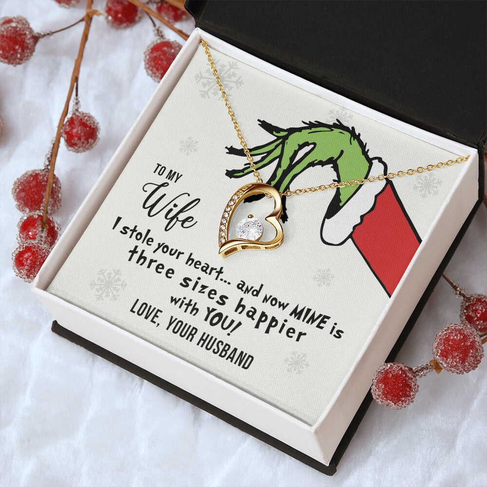 I Stole Your Heart Heart Pendant Necklace To My Wife Wht Forever Love Necklace
