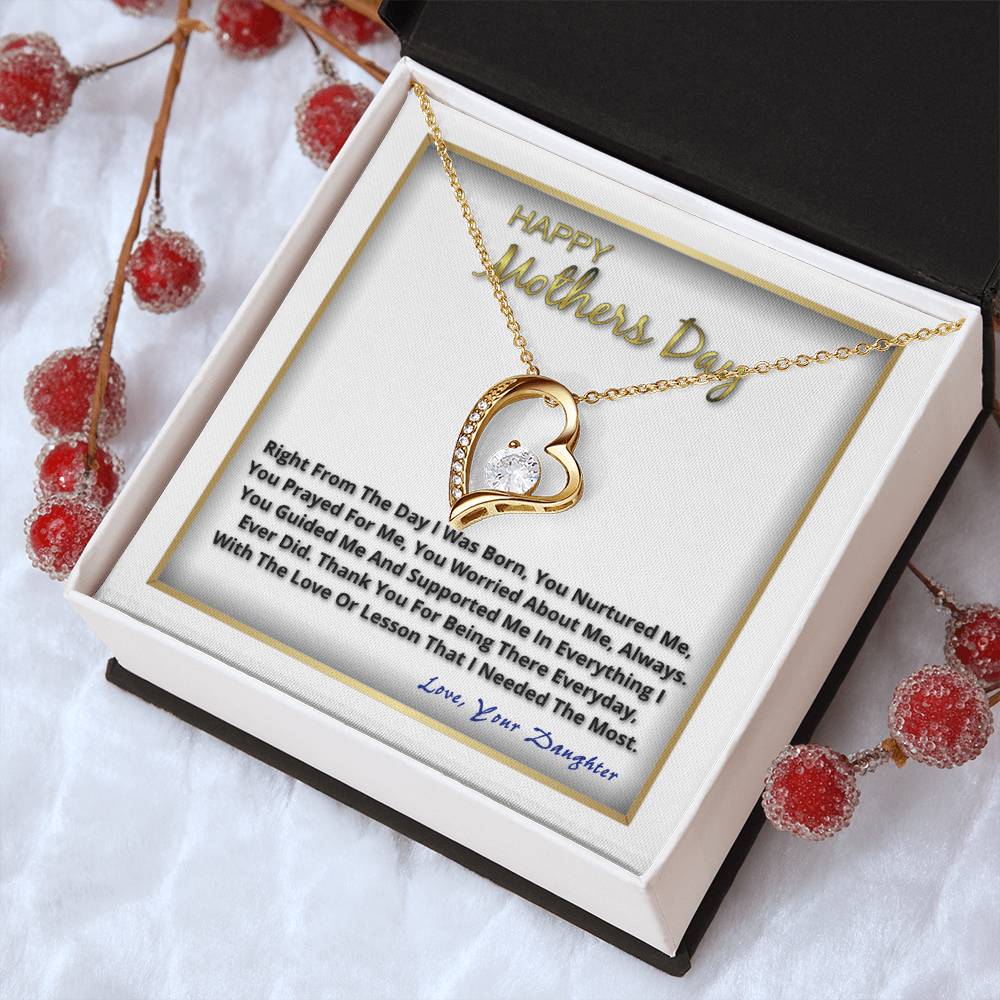 Happy Mother's Day From Your Daughter Forever Love Necklace