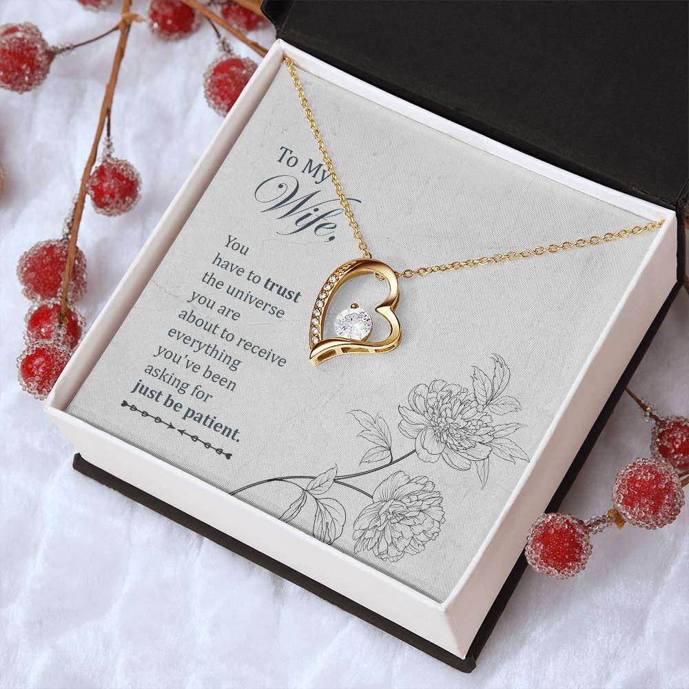 To My Wife You Have To Trust The Universe Forever Love Necklace