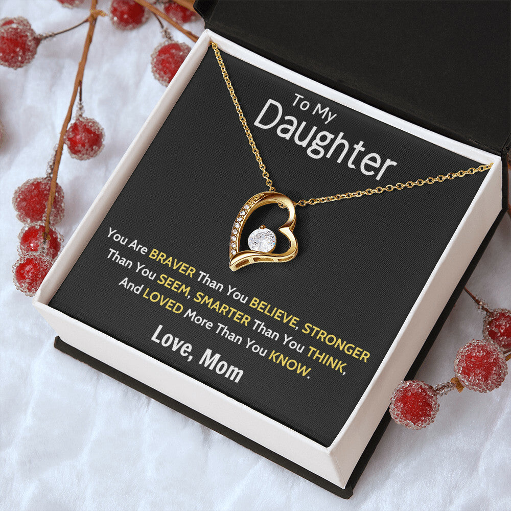 To My Daughter Beautiful Chapters Daughter Necklace Gift For Daughter Xmas Christmas Daughter Gift From Mom 6 1 Forever Love Necklace