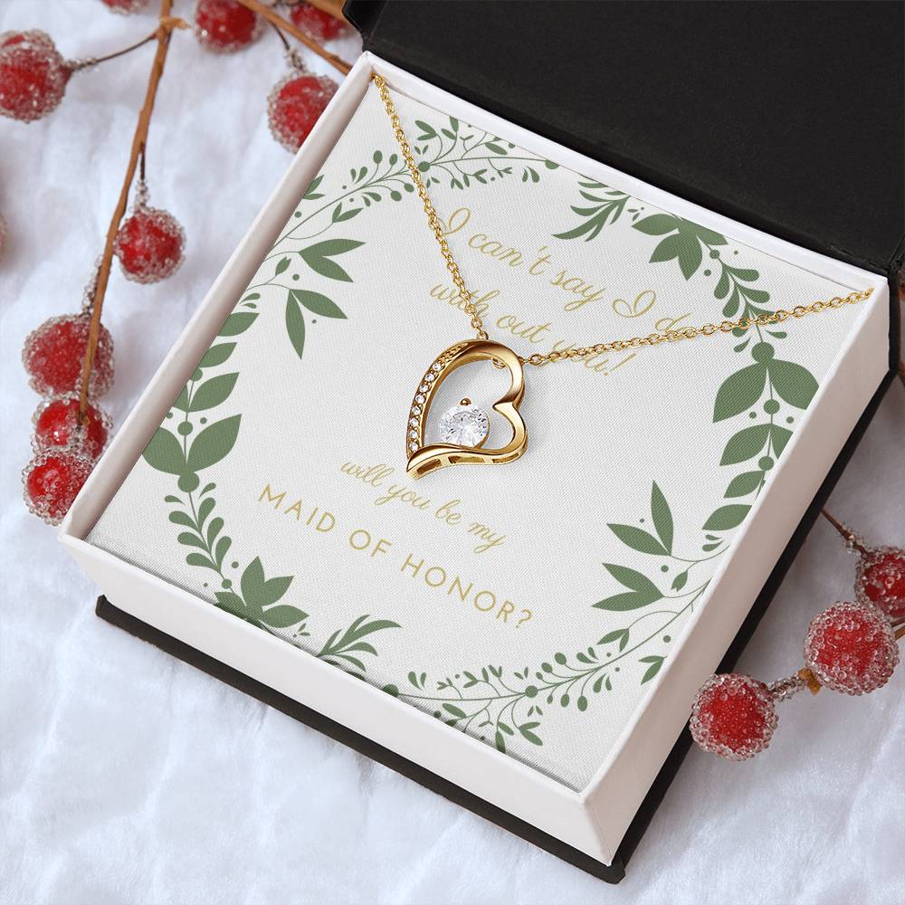 Be My Maid Of Honor Gift For Maid Of Honor From Bride To Maid Of Honor Forever Love Necklace