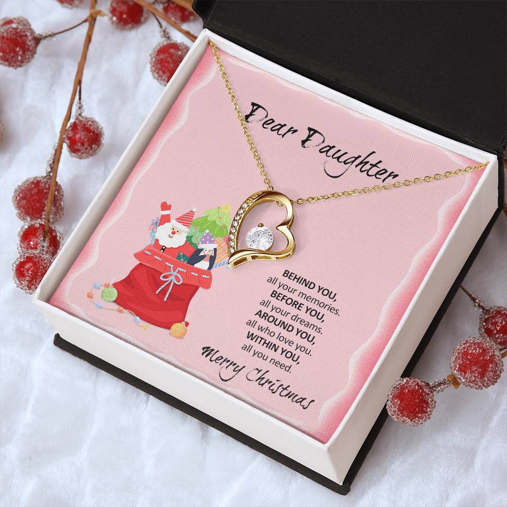 Heart Gift For Step Daughter Bonus Daughter Gift From Stepdad To Bonus Daughter Necklace Stepdaughter Birthday Adopted Child Christmas Forever Love Necklace