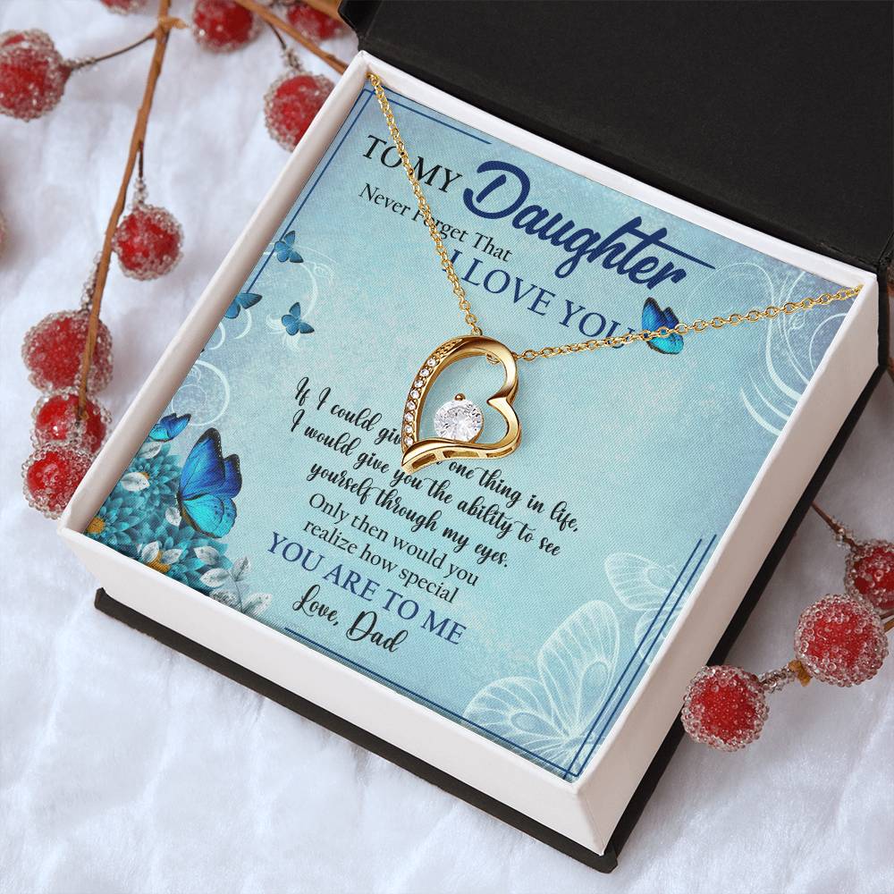 To My Daughter Necklace Father Daughter Necklace Father To Daughter Birthday Gift Gifts To Daughter From Dad Dad To Daughter Forever Love Necklace