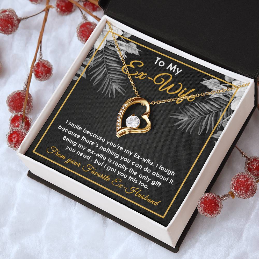 To My Exwife Funny Gift For Exwife Exwife Birthday Christmas Jewelry Gifts Forever Love Necklace