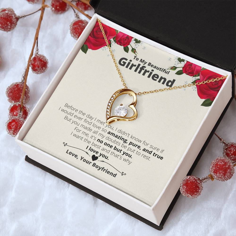 To My Girlfriend - No One But You - Forever Love Necklace Forever Love Necklace