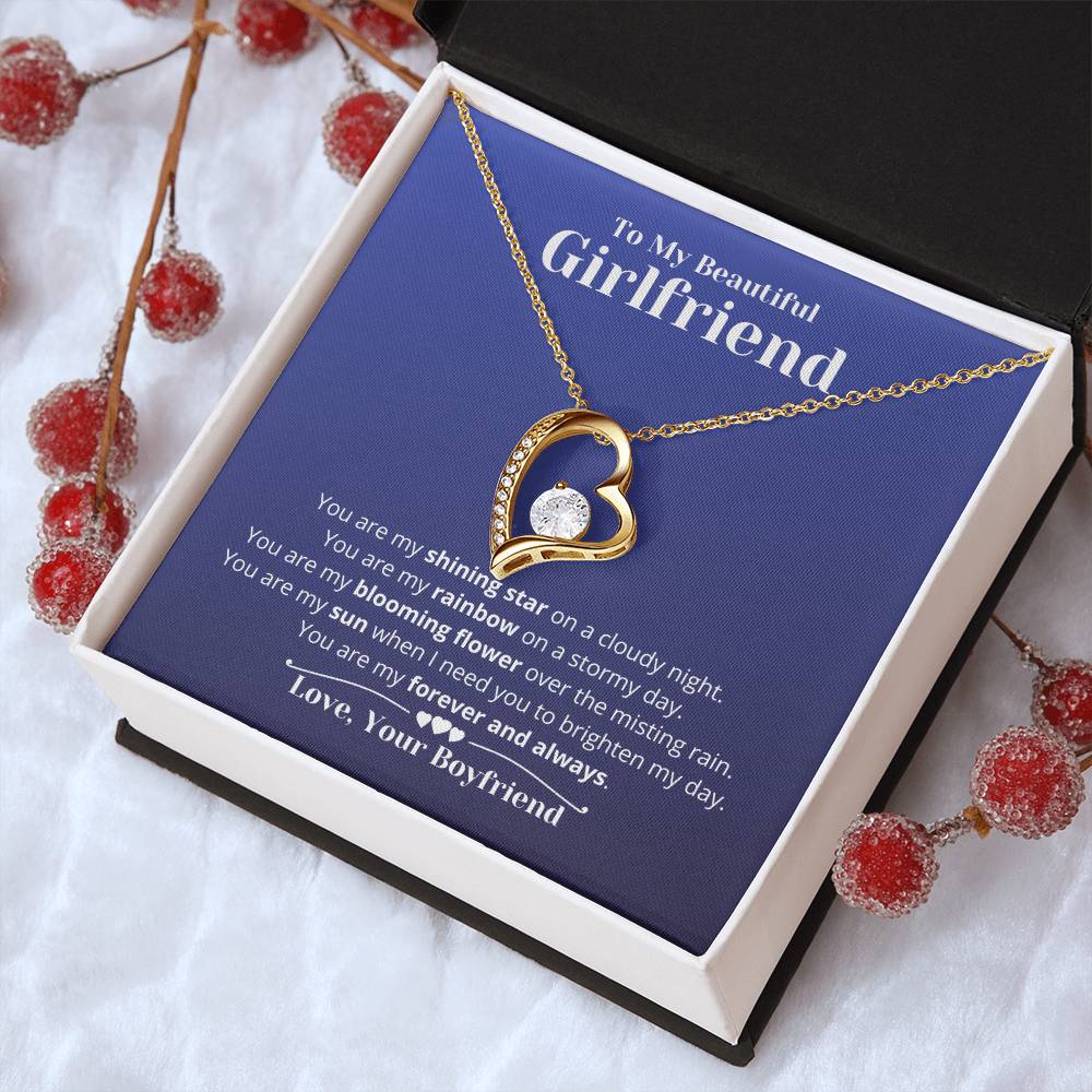 To My Girlfriend My Forever & Always Forever Love Necklace