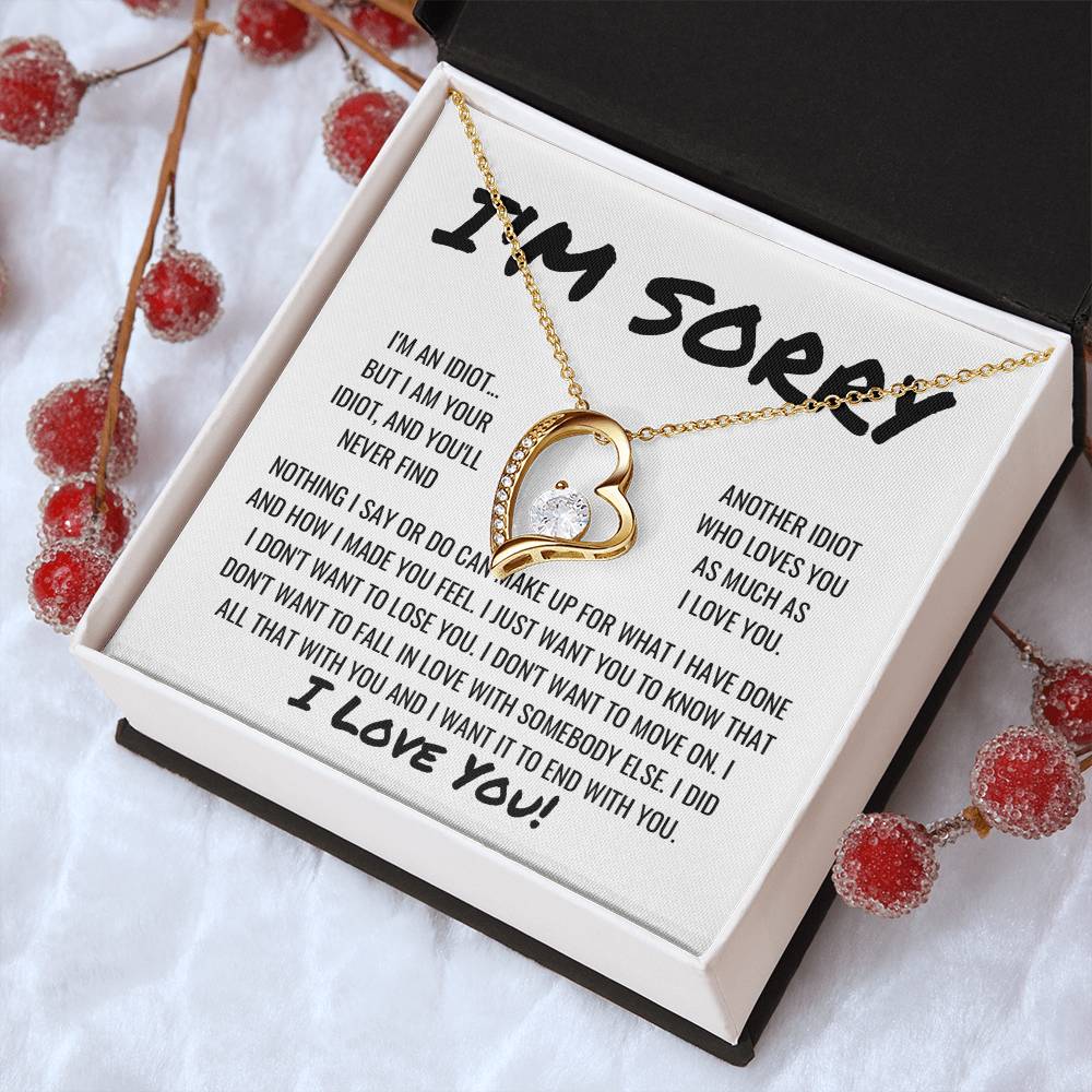 Sorry Apology Necklace Forever Love Necklace