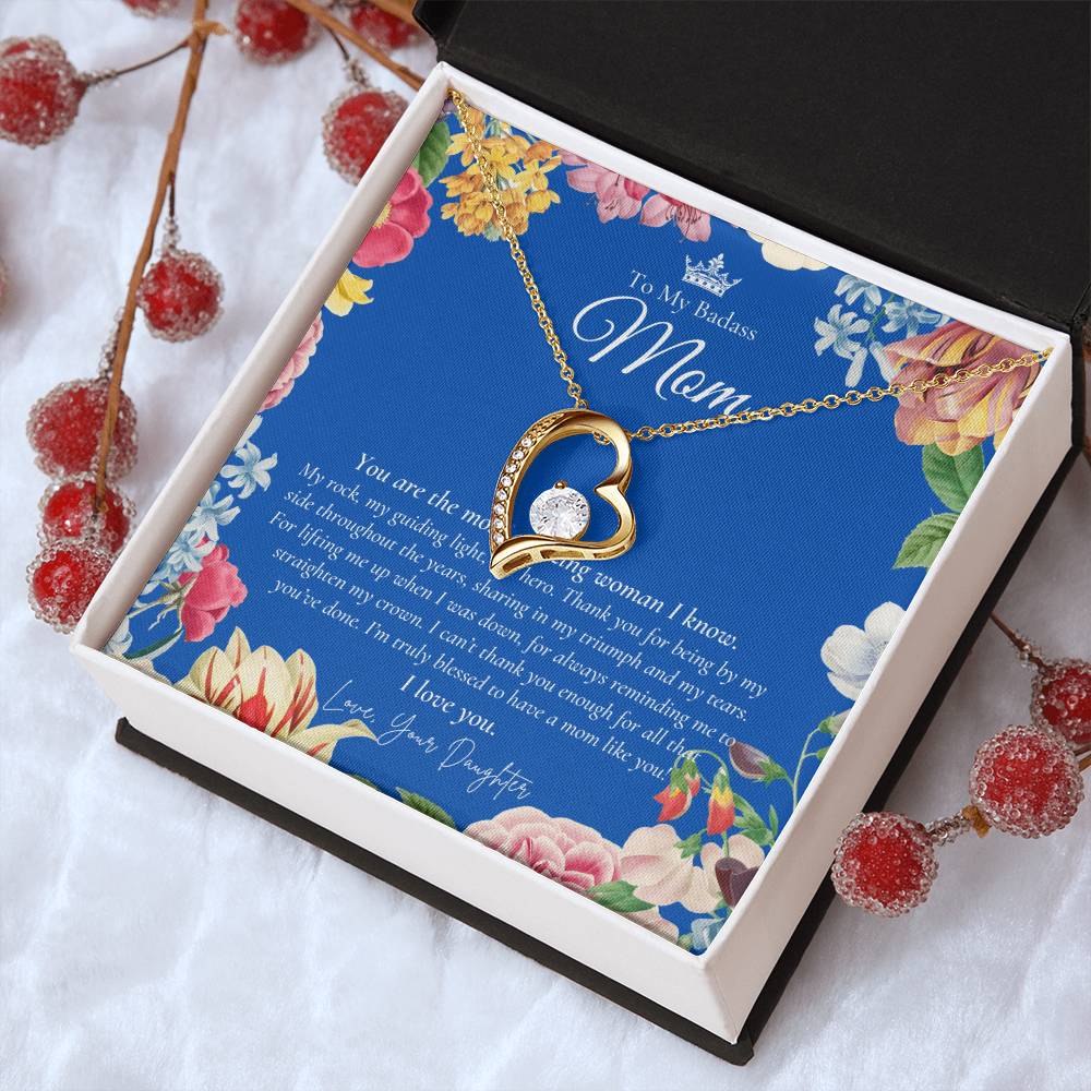 To My Badass Mom Necklace Badass Mom Gift Mother’s Day Gift Birthday Gift Gift From Daughter On Wedding Day 2 1 Forever Love Necklace