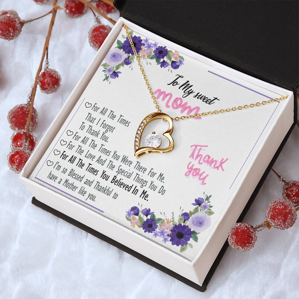 To My Mom 5 Forever Love Necklace