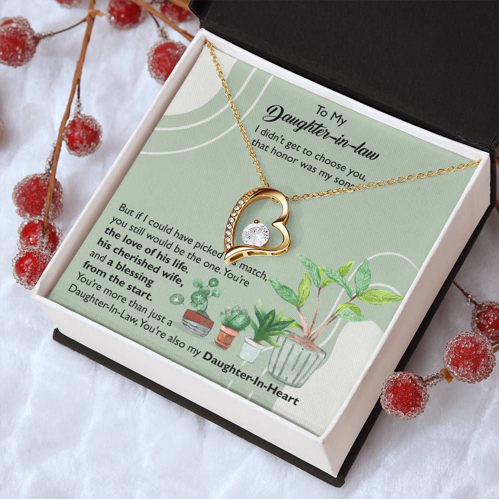 To My Daughter In Law Daughter In Heart Forever Love Necklace