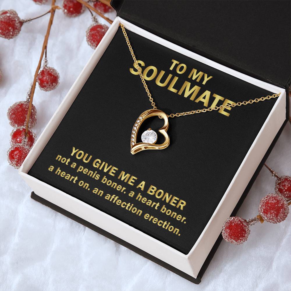 Give Me A Boner. Not A Penis Boner. Funny 🤣forever Love Necklace For Soulmate Gifts Forever Love Necklace