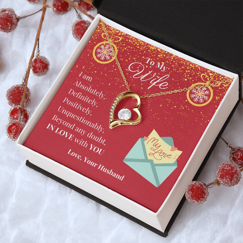 To My Wife - Absolutely In Love - Necklace Forever Love Necklace
