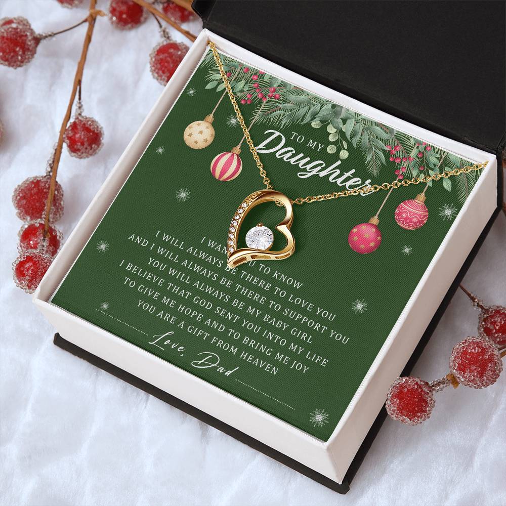 To My Daughter Necklace Father Daughter Necklace Father To Daughter Birthday Gift Gifts To Daughter From Dad Dad To Daughter Necklace Jewelry Forever Love Necklace