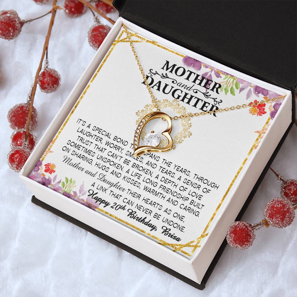 Daughter Birthday Gift From Mom Happy Birthday Sweetheart Infinity Necklace Gift From Mom To Daughter Forever Love Necklace
