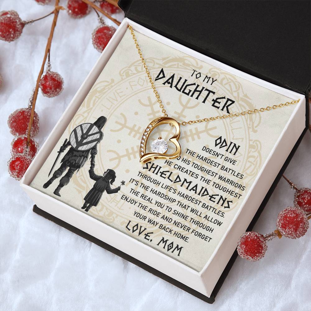 To My Daughter Necklace Daughter Viking Jewelry Norse Daughter Gift To My Daughter Gift From Mom Forever Love Necklace