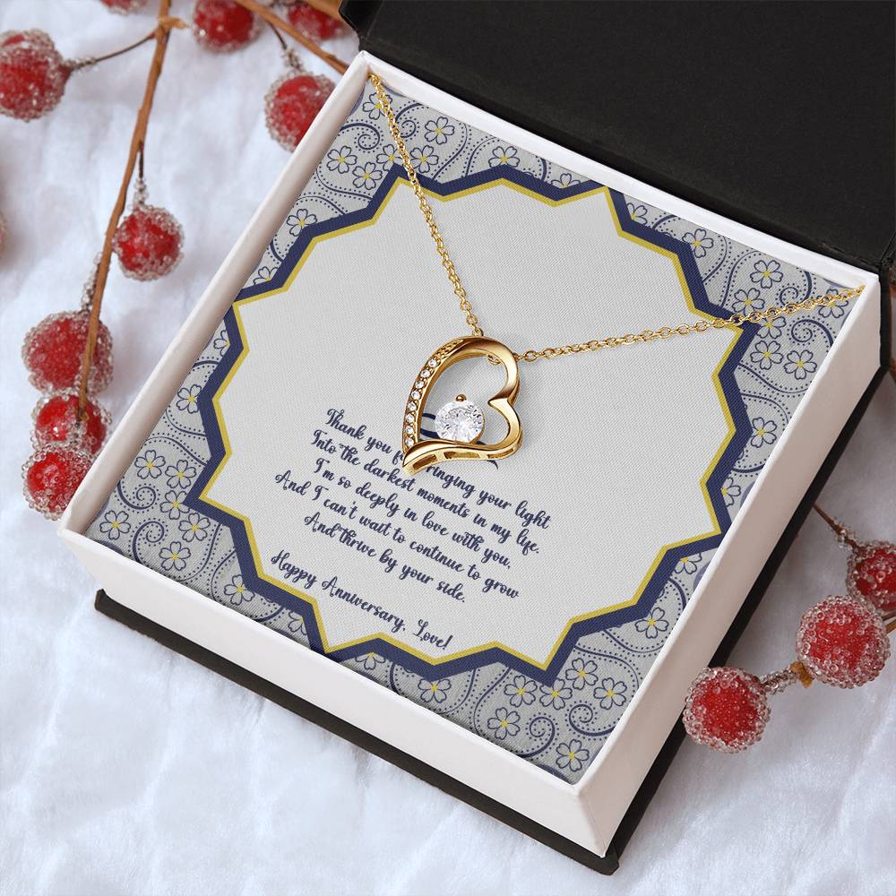 Happy Anniversary Mom Daughter Necklace Daughter Birthday Gift Daughter Graduation Gift Forever Love Necklace