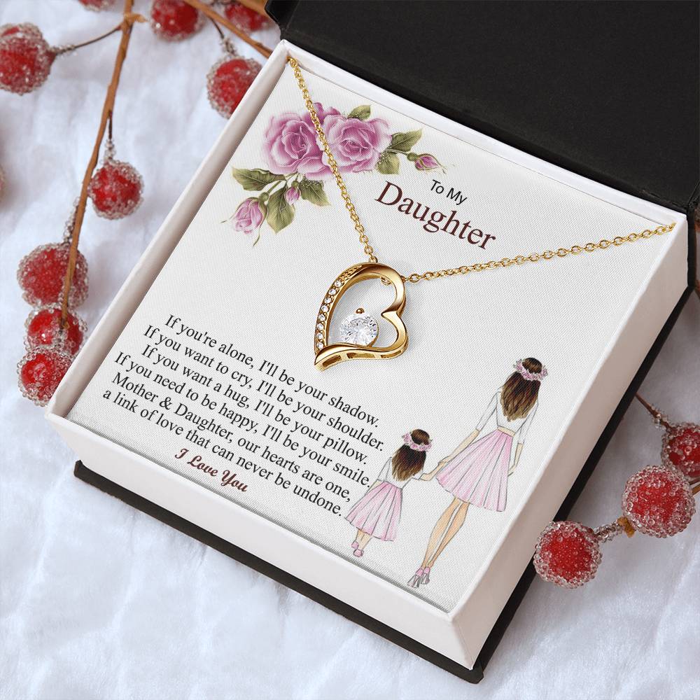 Gift For Daughter From Mon Gift Jewelry Necklace From Daughter Anniversary Daughter Mother Necklace Daughter Gift From Mom To My Daughter Forever Love Necklace