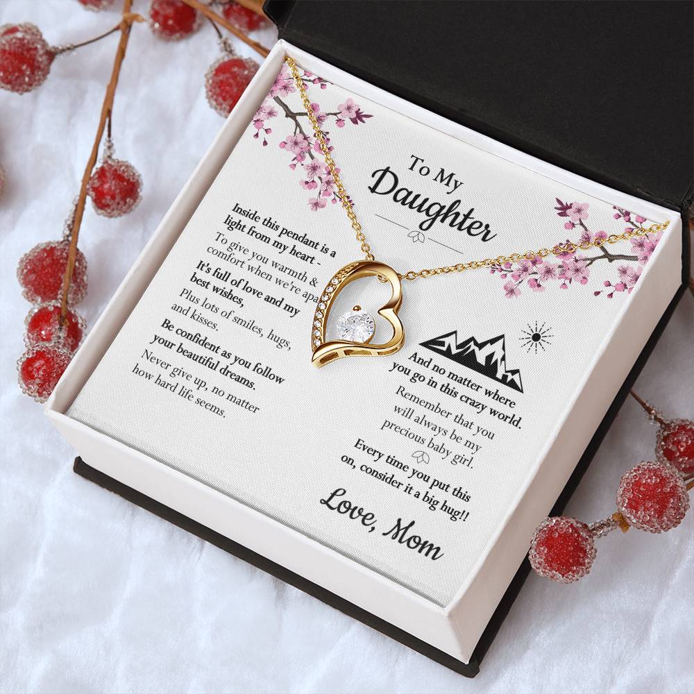 To My Daughter Never Give Up Necklace Wmessage Card 1 Forever Love Necklace