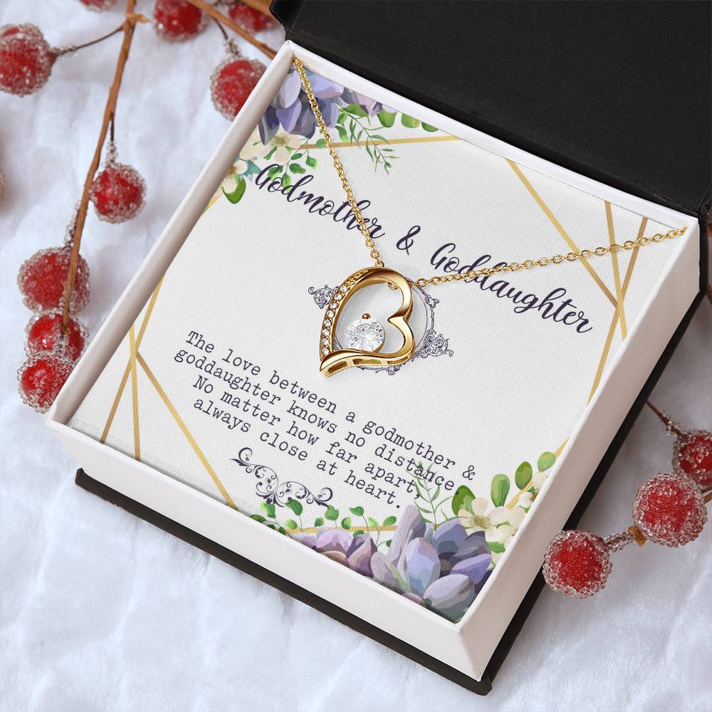 Godmother And Goddaughter Necklacegodmother & Goddaughter Gift Customize Godmother Necklace Forever Love Necklace Gift For Godmother Forever Love Necklace