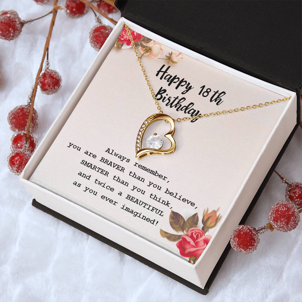 18Th Birthday Gifts For Girls 18Th Birthday Necklace 18Th Birthday Gift Girl. Gift For Sister Best Friend Daughter Niece Forever Love Necklace