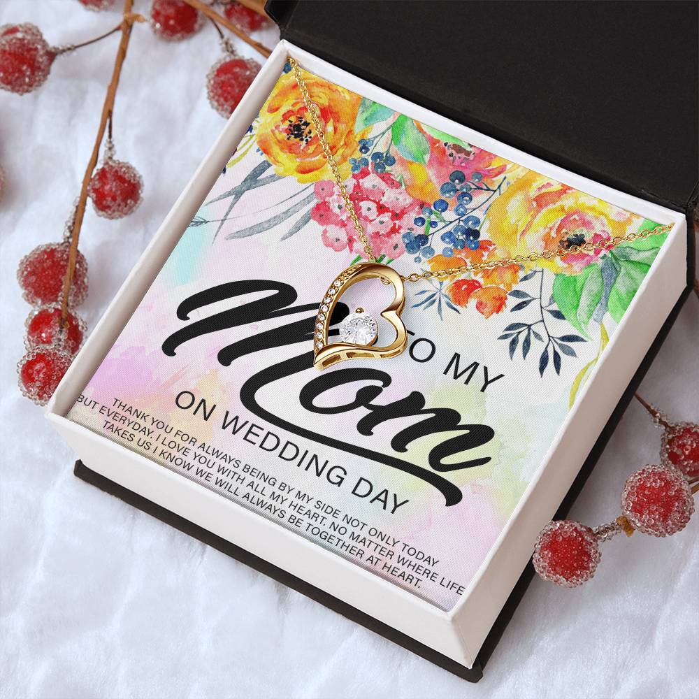 Necklace For Mom On Wedding Daymom On Wedding Day Jewelry To My Mom Necklace Wedding Necklace For Mom Mother Of The Groom Bride Forever Love Necklace