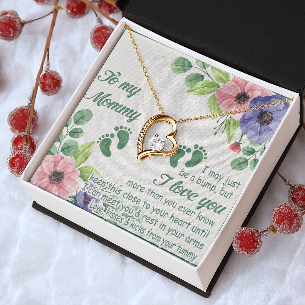 New Mom Gift From Tummy Trendy Gift For New Mom In Hospital Pregnancy Gift For First Time Mom Baby Shower Gift Pregnant Wife Expecting Wife Forever Love Necklace