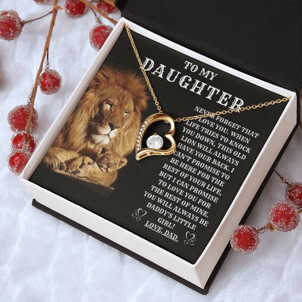 To My Daughter Interlocking Hearts Necklace From Dad Gift For Daughter From Dad Daughter Father Necklace Daughter Gift From Dad Forever Love Necklace