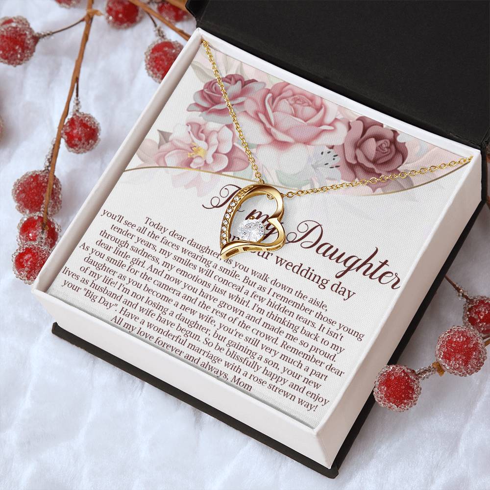 Daughter On Wedding Day Gift Daughter Wedding Gift From Mom And Dad Daughter Gift From Parents Daughterwedding Gift 1 Forever Love Necklace