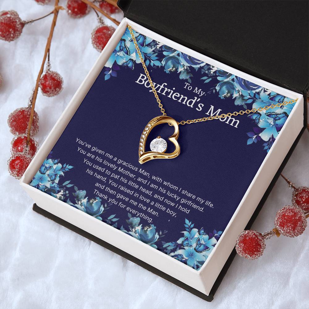 To My Boyfriend's Mom Forever Necklace Mother's Day Birthday Christmas Engagement 1 Forever Love Necklace